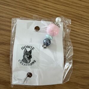 Howie Creations Pink & Gray Sticker Pin - NWOT